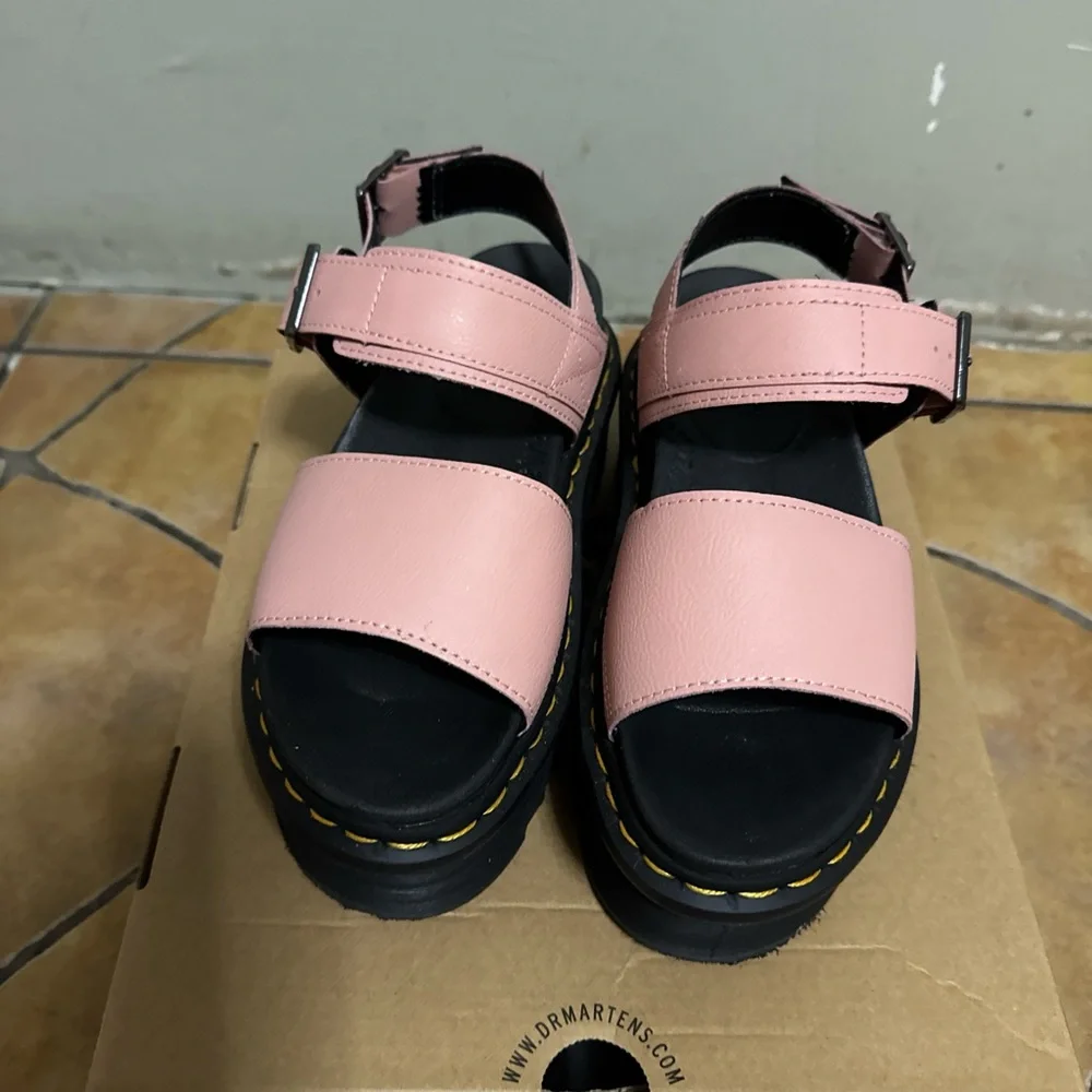 Dr. Martens “ Voss quad” Pink and Black Platform Sandals - Picture 2 of 5